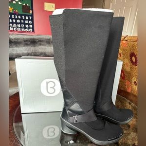 Bzees tall wedge heel boot, never worn